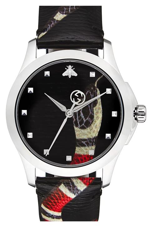 gucci brown rubber watch|gucci snake watch leather.